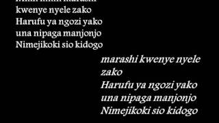 Otile BrownKistaarabu lyrics video [upl. by Yesdnik]