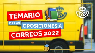 Este es el TEMARIO📚 de las Oposiciones a CORREOS 2022 [upl. by Greff]