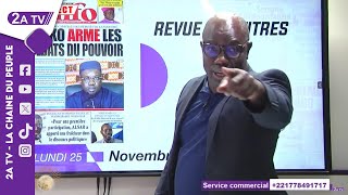 Revue des titres du Lundi 25 Novembre 2024 [upl. by Zerelda124]