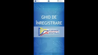 GHID DE ÎNREGISTRARE PE WEB  Formare Digitală [upl. by Borszcz285]