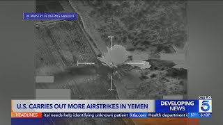 US and UK launch airstrike in Yemen [upl. by Maurene]