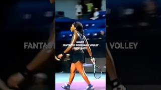 COCO GAUFF FANTASTIC FOREHAND VOLLEY DROP SHOT shorts [upl. by Elacsap175]