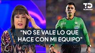 María Julia Lafuente explota contra el árbitro Adonai Escobedo tras partido de Tigres [upl. by Aelanej]