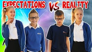 School Morning Routine EXPECTATIONS vs REALITY [upl. by Myo]