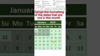 Dynamic Calendar in Excel shorts excel SantechGadgets [upl. by Soraya]