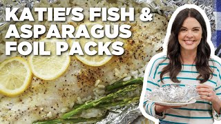 Katie Lee Biegels Fish Lemon and Asparagus Foil Packs  The Kitchen  Food Network [upl. by Avivah]