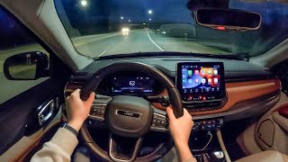 2022 Jeep Compass Limited  POV Night Drive Binaural Audio [upl. by Ahras]