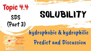 Solubility  Hydrophobic area  Hydrophilic area  PredictDiscuss Solubility between Compounds [upl. by Chaffee886]