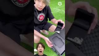 Mini damand Vs pley button chalenge video funnyshortvideo trinding [upl. by Akedijn]