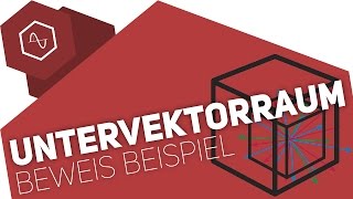 Ist das Bild ein Untervektorraum  Untervektorraum Beweis Beispiel [upl. by Felice]