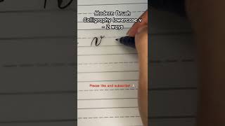 Lowercase v calligraphy using Tombow brush pen calligraphy lettering moderncalligraphy alphabet [upl. by Entroc]