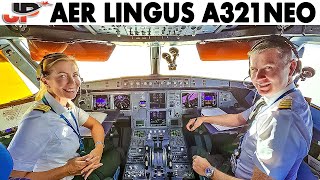 Aer Lingus A321NEO Married Pilots cockpit flight to New York [upl. by Eimmak37]