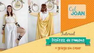 DISFRAZ DE GRIEGA O ROMANA SIN COSER TUTORIAL [upl. by Hickey]