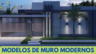 ✔ FACHADAS DE MUROS SIMPLES E MODERNOS [upl. by Akeryt]