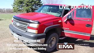 To be sold at Auction May 15 2024  900AM  241  2005 Chevy pickup truck model 2500 HD LS [upl. by Hotchkiss]