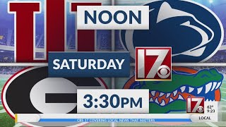 College football doubleheader on CBS 17 [upl. by Haleak]