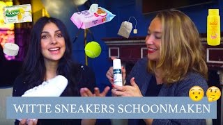 WITTE SNEAKERS SCHOONMAKEN  HANDIGE SCHOENEN TIPS  Anna Nooshin [upl. by Cohlier]