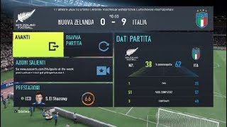 FIFA 22 Modalità Carriera amichevole internazionale Nuova Zelanda Italia [upl. by Renmus]