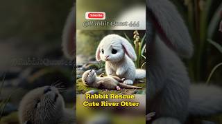 Rabbit RESCUE Cute River Otter 兔子拯救小河獺 rabbit cute bunny ai rabbit cat ai kitten ai cat [upl. by Anik656]