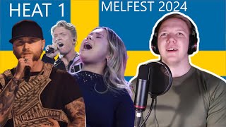 Melodifestivalen 2024  Heat 1 REACTION To All Songs [upl. by Buford]