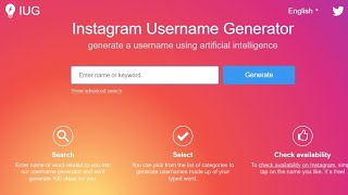 Instagram username generator instagram username ideas for boys girls Aesthetic username generator [upl. by Sucramrej]