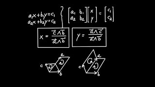 Geometric Algebra in 2D  Linear Algebra and Cramers Rule [upl. by Alad]