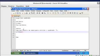 Escrevendo algoritmos no Notepad e compilando no GPortugol FANOR [upl. by Tonry]