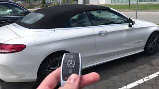 2021 MercedesBenz C300 cabriolet how to open the top with the key fob [upl. by Debarath]