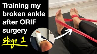 Training my broken ankle after ORIF surgery  stage 1 [upl. by Sudderth120]