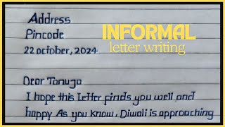 Informal letter writing in English ll How to write an informal letter english ll invitation [upl. by Leuas]