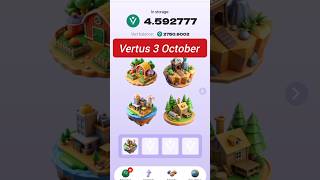 Vertus 3 October daily combo cards tomarket codefi airdrop gaming tomowallet vertus blum [upl. by Feola]