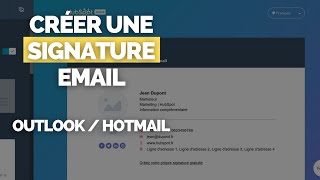 Comment Créer une Signature dEmail dans Outlook  Hotmail [upl. by Aicnerolf]