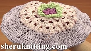 Crochet Beret Tutorial 7 Part 1 of 2 Tığ İşi Bere Modelleri [upl. by Shandra]