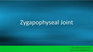 Pronunciation of the words quotZygapophyseal Jointquot [upl. by Ahtebbat170]