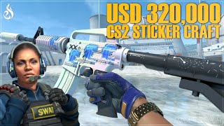 USD 320000 Sticker Craft 4 Katowice 2014 Titan Holos M4A1S Printstream 💸💸💸 CS2 Showcase [upl. by Ikcir]