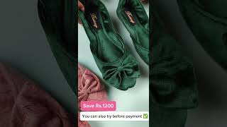 Best Bow Velvet Pump Khussa  Comfy amp Stylish  Bustangi  15 days easy returns [upl. by Gillie]