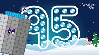 Numberblocks 95 Magic Run Special Christmas  Numberblocks Adventure  Number Counting Go Mountain [upl. by Aicirtam]