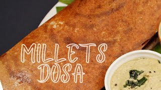 millet dosa making dosa batter with millets millet dosa milletrecipe [upl. by Esinehc]