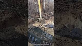 The process of mixing cement in an excavator bucket [upl. by Solrak994]