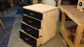 60 Simple dado amp plywood rolling shop cabinet 1 [upl. by Annauj]