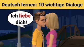 Deutsch lernen  10 wichtige Dialoge [upl. by Ellynad]