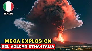 EXPLOTA EL VOLCAN ETNA EN ITALIA Y LANZA LAVA A 30 METROS DE ALTURA DEBEN ALEJARSE DEL CRATER [upl. by Mahon600]