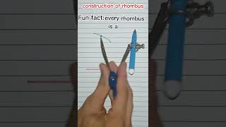 construction of rhombus construction compass [upl. by Richma]