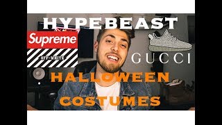 HYPEBEAST HALLOWEEN COSTUMES Supreme Yeezy OffWhite Gucci Pennywise Georgie IT [upl. by Annaet]