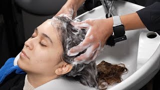 1 Hour of ASMR Hair WashingShampooing Scalp Massage Conditioning amp Hair Brushing リラックスシャンプ [upl. by Lednor216]