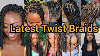 Super Gorgeous Twist Braids Hairstyles that will make you look good  Passion Twist Braids for Women [upl. by Emmey]