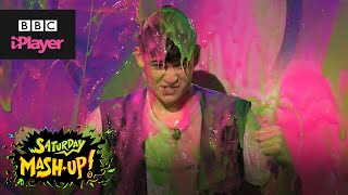 Max Mills gets super slimed  Saturday MashUp  CBBC [upl. by Yliak]