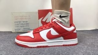 Nike Dunk Low SP quotUniversity Redquot On Foot Review from Topkickss [upl. by Booze]