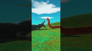 Purussaurus VS titanoboa shorts shortfeed animallover animals animation 3dnimation 3d [upl. by Atiuqad]