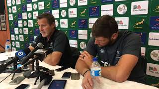 Sharks coach Robert du Preez talks about flyhalf Curwin Boschs defensive frailties [upl. by Atat310]